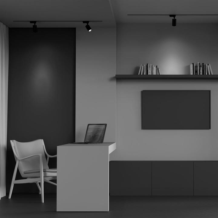 Actual product image Maytoni Vuoro LED track spot 6W rotatable Black Warm white (450 lm)