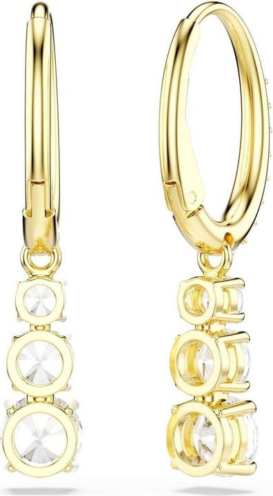 Produktbild Swarovski Stilla Attract Kreolen Rundschliff Weiss Goldlegierungsschicht (Swarovski Metall)