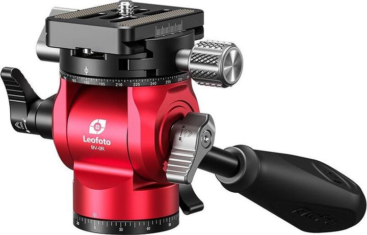 Leofoto BV-0R Red Mini Fluid Head (2-Wege-Neiger, Videokopf)