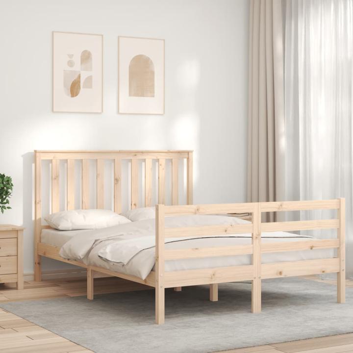 Image du produit VidaXL Massivholzbett mit Kopfteil 4FT6 Double (135 x 190 cm)