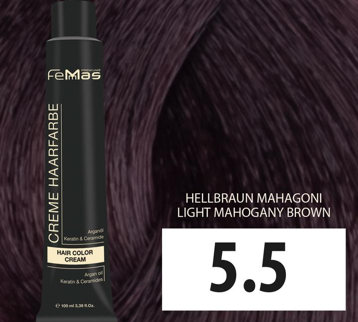 Produktbild FemMas 5.5) Haarfarbe Hellbraun Mahagonı 100ml (Hellbraun Mahagonı)