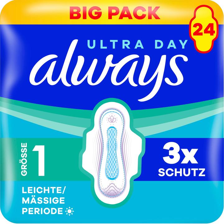 Produktbild Always Ultra Binde Normal mit Flügeln BigPack (24x)