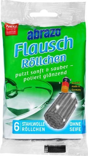 Produktbild Abrazo Stahlwollrollen Flausch-Röllchen 6 Stück (6 Stk.)