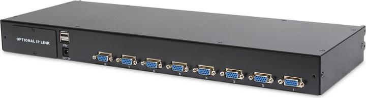 Produktbild Digitus Modulare Konsole mit 19" TFT (48,3cm), 8-Port KVM & Touchpad, französischer Tastatur