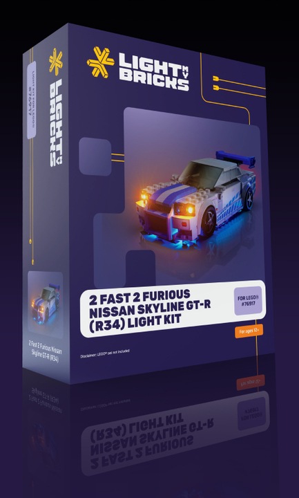 Produktbild Light my bricks LMB 2.0 LED Licht Set für LEGO 76917 Speed Champions Nissan Skyline GT-R (R34)