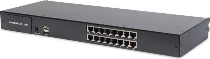 Actual product image Digitus Modular console with 19" TFT (48,3cm), 16-port Cat.5 KVM & Touchpad, US keyboard