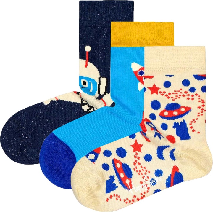 Actual product image Happy Socks Kids Astronaut Gift Set (pack of 3, 28 - 31)