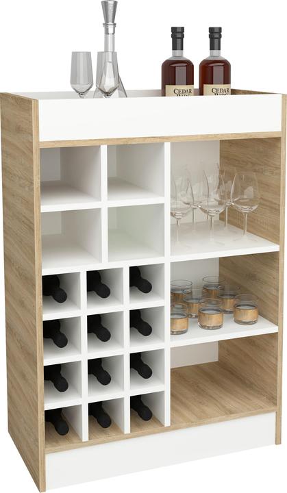 Produktbild VCM Weinschrank | Masse ca. H. 100 x B. 70 x T. 38 cm | Küchenregal | Regal | Weinregal - Esilo (12 Flaschen, 70 x 38 x 100 cm)
