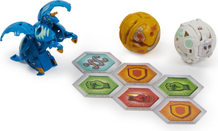Actual product image Bakugan Evolutions' Starter Pack with 3 (Ultra Haos Howlkor, Basic Aurelus Trox, Basic Aquos Pegatri