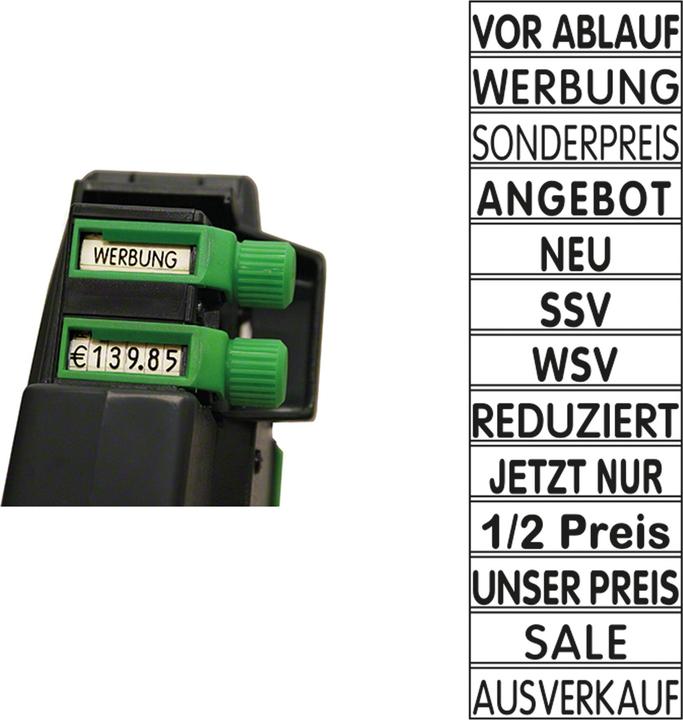 Creenline Price labeller CL 26.16-9 max. number of print lines: 2 print line number of characters pr...