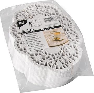 Actual product image Papstar Mocha doily oval white