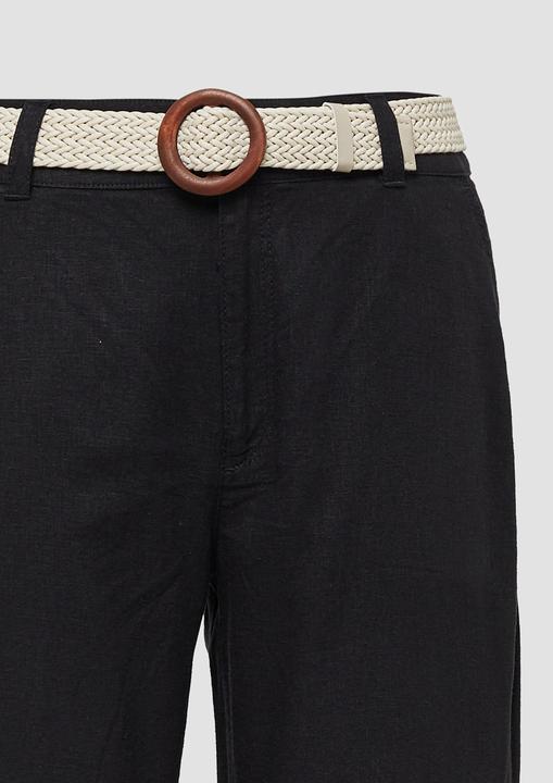 Produktbild S.Oliver Hose Cropped Chino aus Leinenmix mit geflochtenem Gürtel (48)