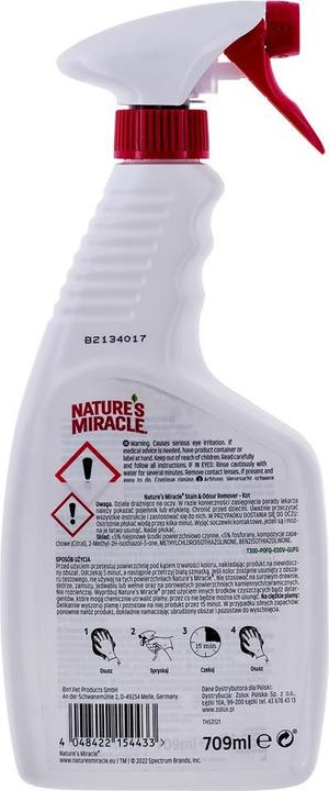 Immagine prodotto Zolux Cat Rimuovitore Di Macchie E Odori 709ml (Gatto)