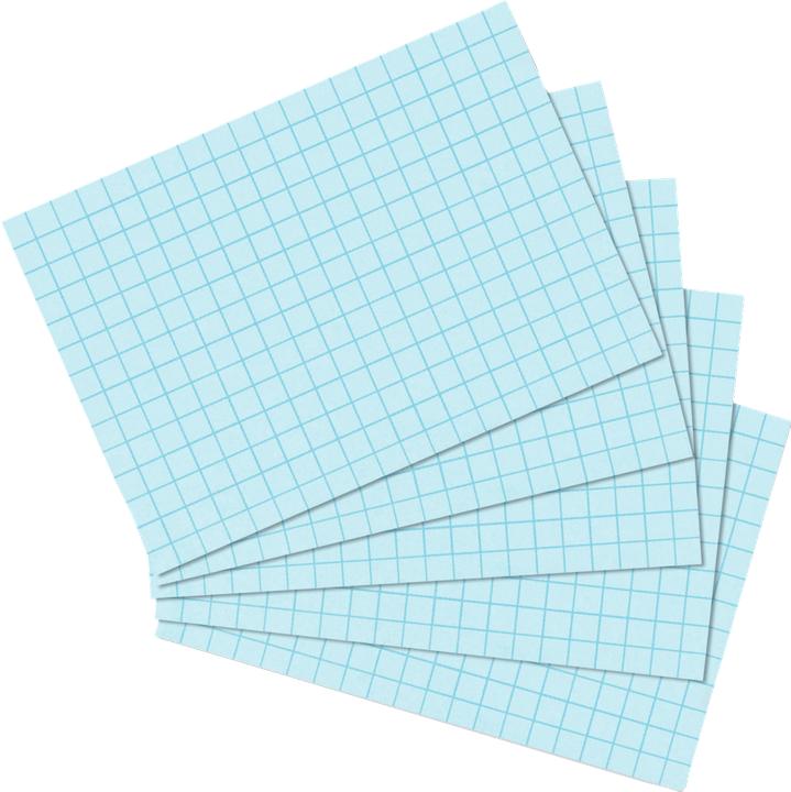 Actual product image Herlitz Index cards, DIN A7, squared, blue (A7, 170 g/m², 100 x)