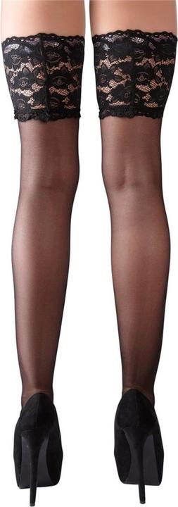 Produktbild Cottelli Collection Strümpfe mit breiter Blütenspitze (M)