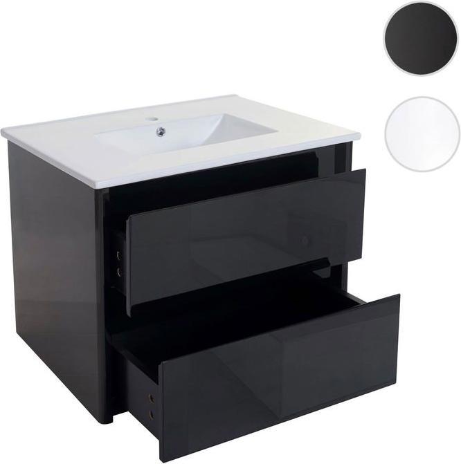 Actual product image Mendler Washbasin + vanity unit, washbasin washbasin bathroom, high gloss 50x80cm - black