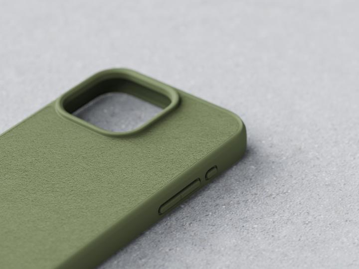 Produktbild Njord Suede MagSafe Case for iPhone 15 Pro, Olive (Apple iPhone 15 Pro)