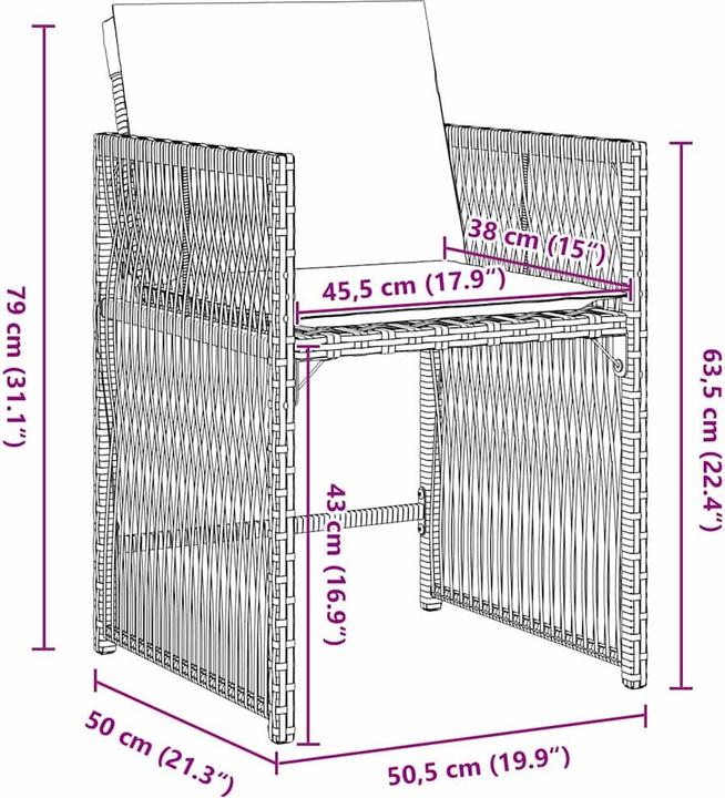 Produktbild vidaXL Garten Essgruppe
