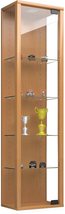 Productafbeelding VCM Collectie Wandvitrine Hout Glas Stando Mini (33 x 18 x 115 cm)