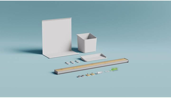 Produktbild tesa Küchenorganizer Kombi-Set S zum Kleben, Montage ohne Bohren