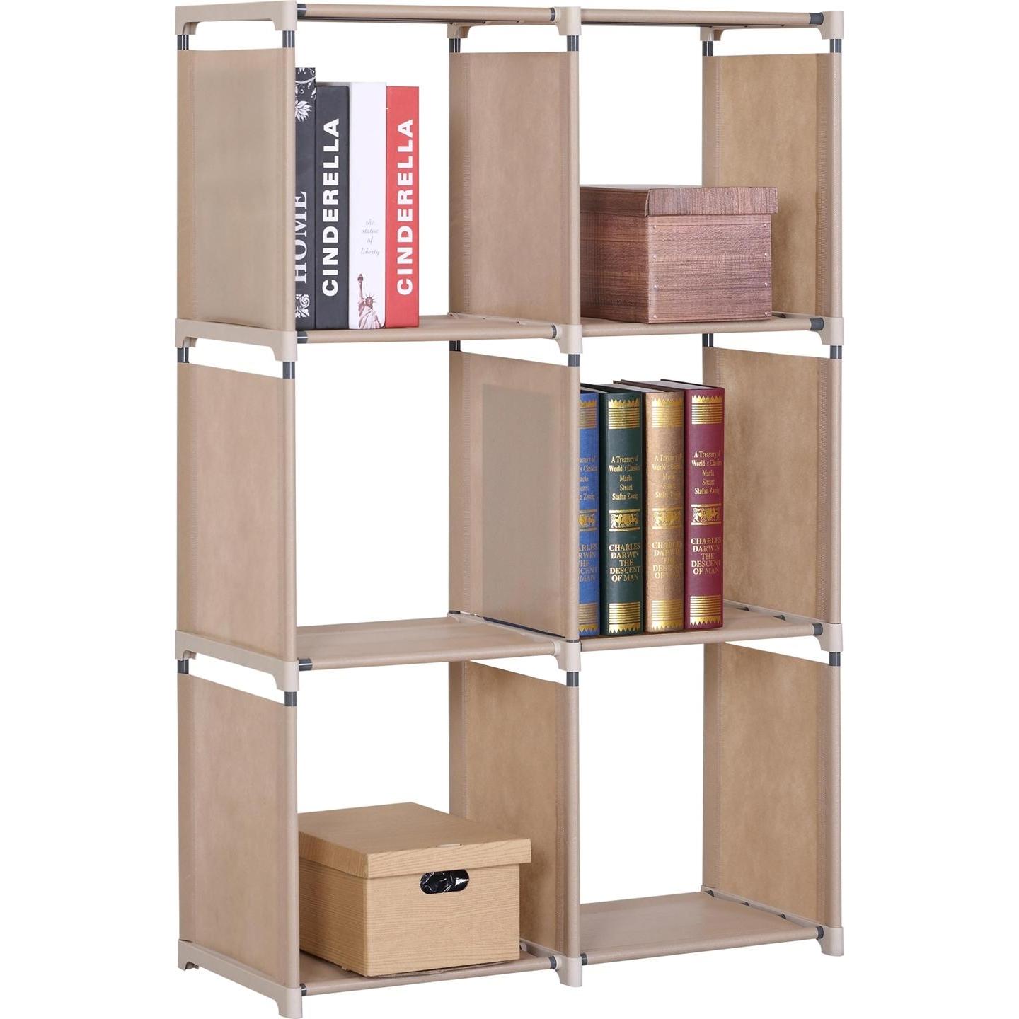 HTI-Living, Regal, Stoffregal 6 Fächer Lena (70 x 30 x 107 cm)