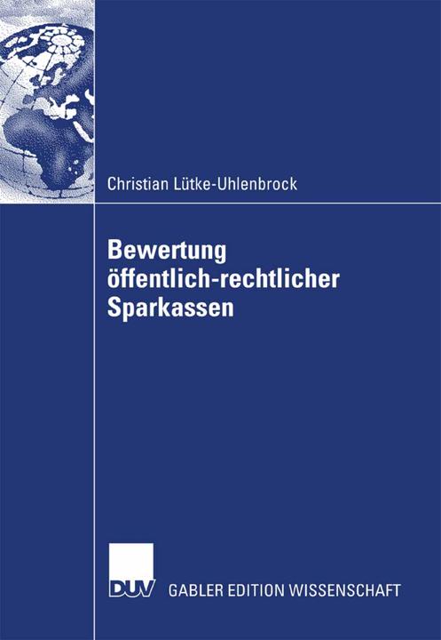 Produktbild Bewertung öffentlich-rechtlicher Sparkassen (Deutsch, Christian Lütke-Uhlenbrock, 2007)