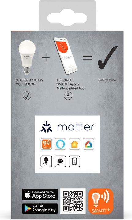 Actual product image Ledvance SMART+ MATTER CLASSIC A MULTICOLOR 14W 827...865 Multicolour E27 (E27, 14 W, 1521 lm, 4 x, E)