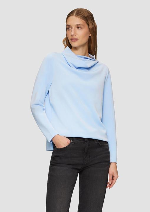 Produktbild s.Oliver Sweatshirt Scuba-Sweatshirt mit Wasserfallkragen (38)