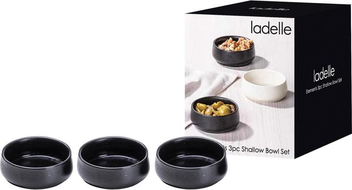 Actual product image Ladelle ELEMENTS bowl set flat onyx Set3