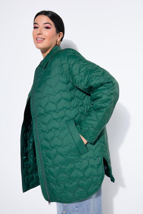 Actual product image Studio Untold Short coat, loose shape, quilted, hearts pattern