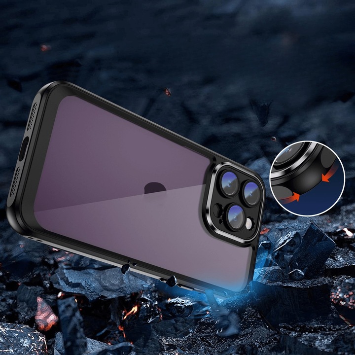 Actual product image Cover-Discount iPhone 15 Pro Max - Case with camera protection black (Apple iPhone 15 Pro Max)