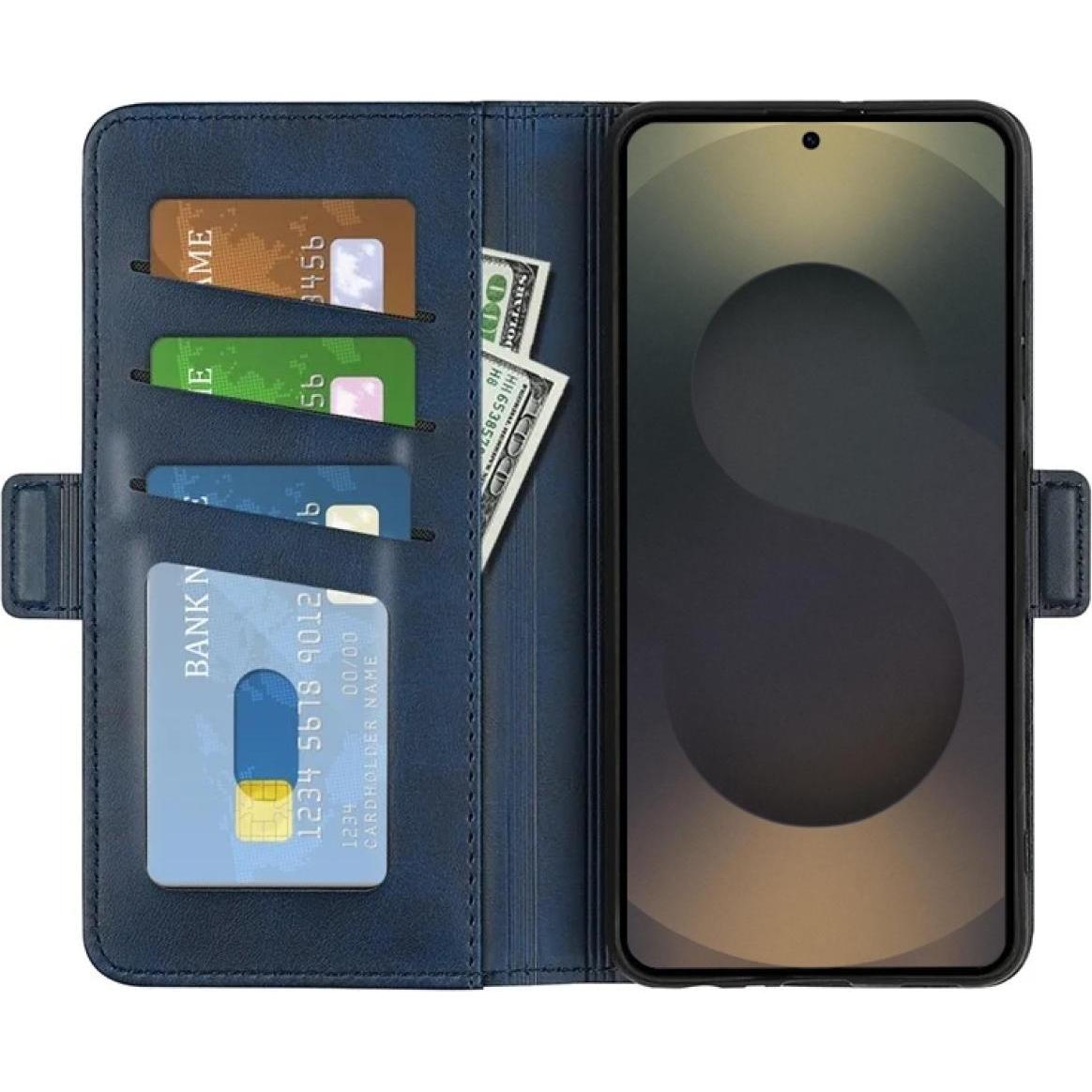 Screenguard CardLounge Leder Hülle (Samsung Galaxy S25 Ultra), Smartphone Hülle, Blau
