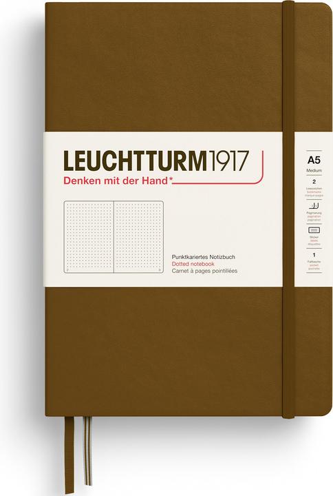 Produktbild Leuchtturm1917 Leuchtturm Medium Dots S.Brown (145 x 210 mm, Kariert, Harter Einband)