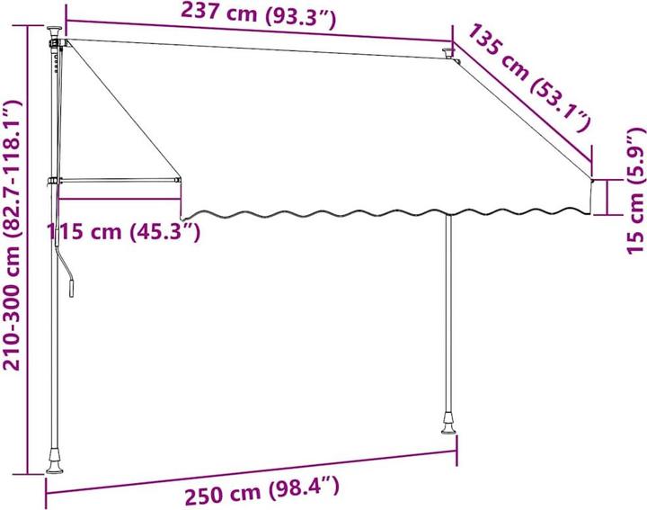 Produktbild vidaXL Markise (2.50 m)