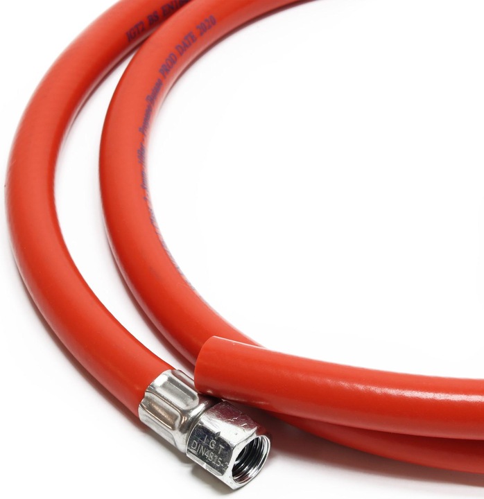 Produktbild Wiltec Gasschlauch 1,5m Druckregler 28mbar Druckminderer Gas Italien Gasdruck