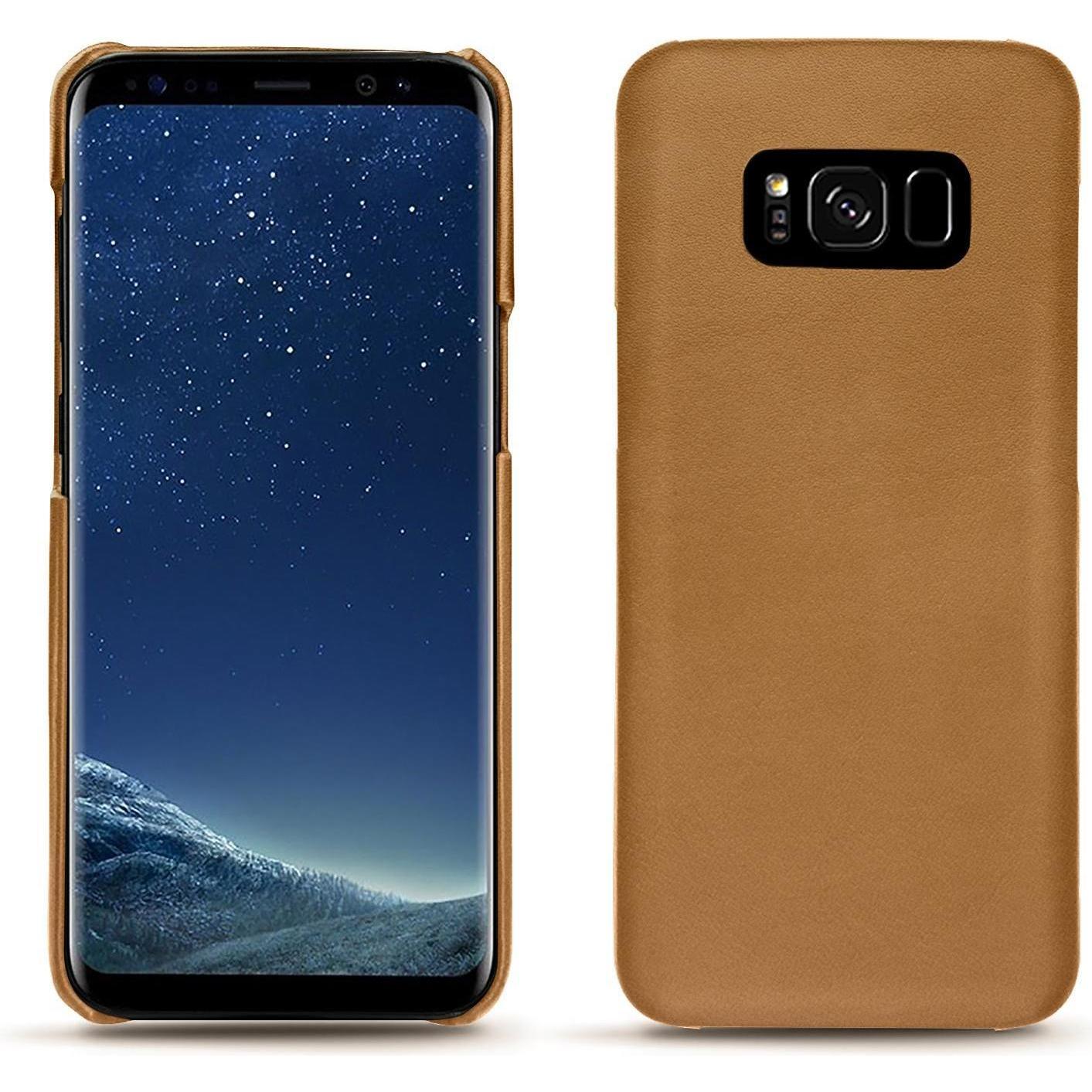 Noreve Lederschutzhülle (Samsung Galaxy S8+), Smartphone Hülle, Braun