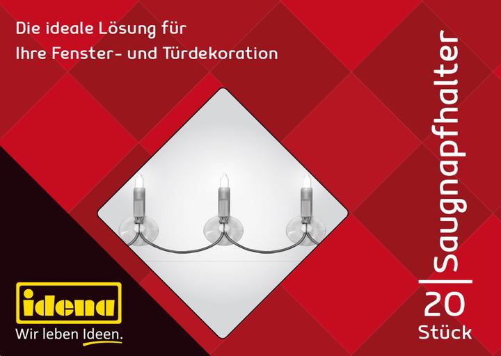 Produktbild Idena Saugnapfhalter 20er für Lichterketten (0.16 m)