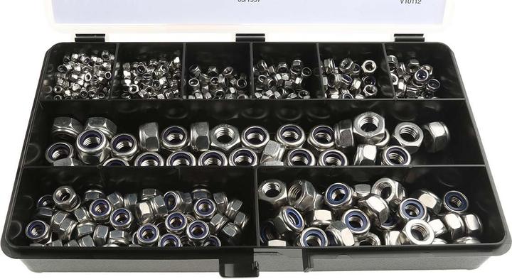 Produktbild RS PRO Muttern Sortiment selbstsichernd A2 (M10, M12, M3, M4, M5, M6, M8)
