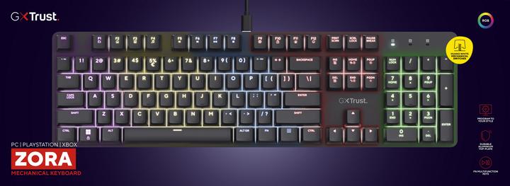 Actual product image Trust Gxt871 Zora Mechanical Keyboard (DE, Cable)