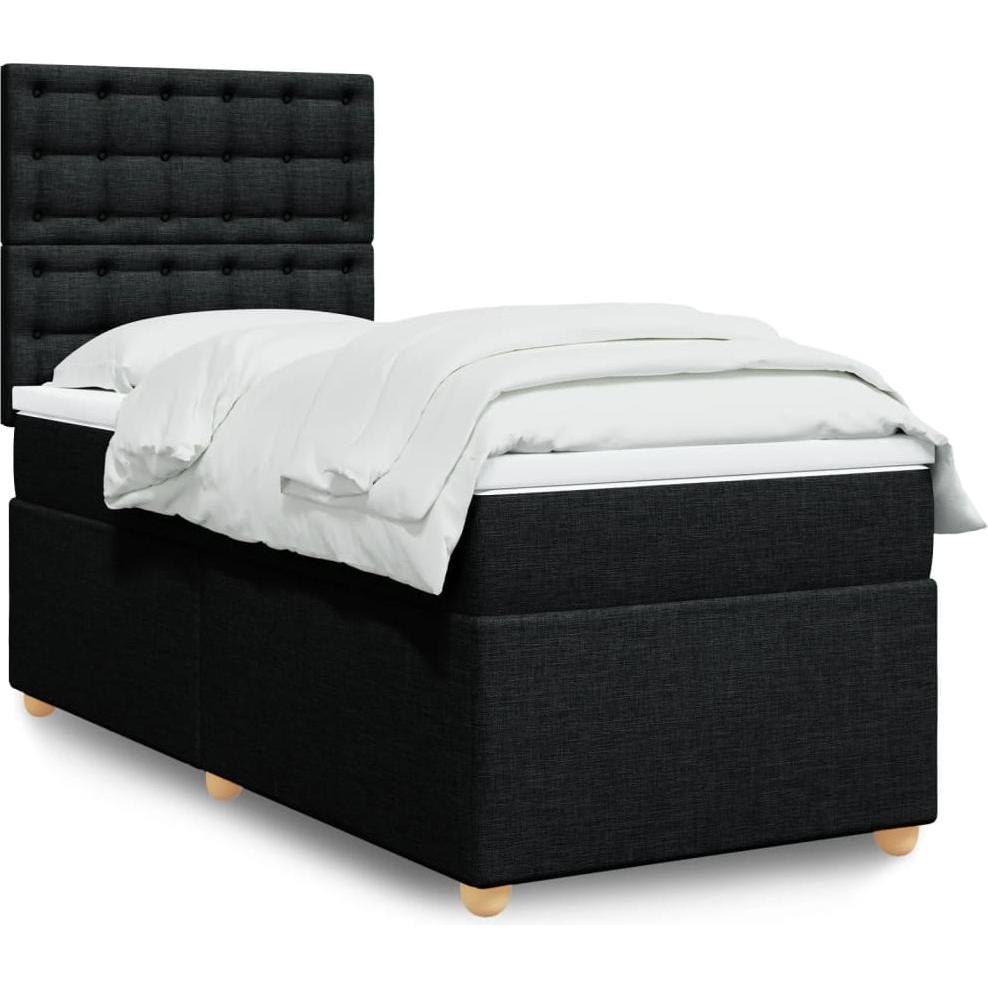 VidaXL, Bett, Bo x springbett mit Matratze 100 x 200 cm Stoff (100 x 200 cm)