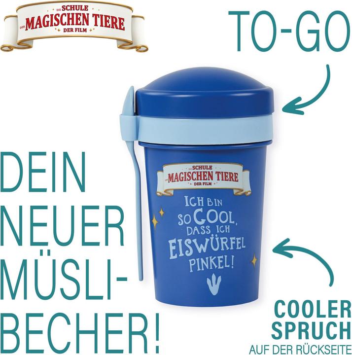 Actual product image Awave The School of Magical Animals Muesli Mug To Go 540 ml rPET | Blue, Juri