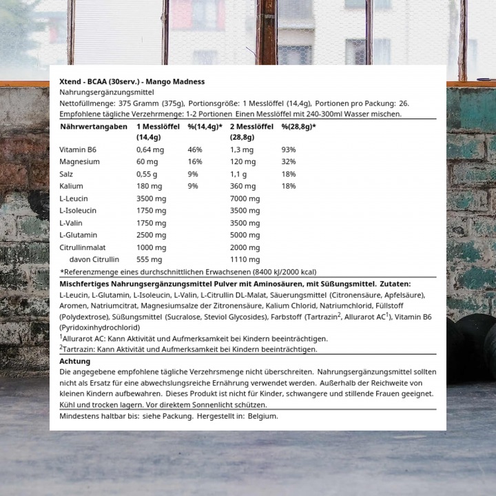 Actual product image Scivation Xtend BCAAS (Mango Madness, 1 x)