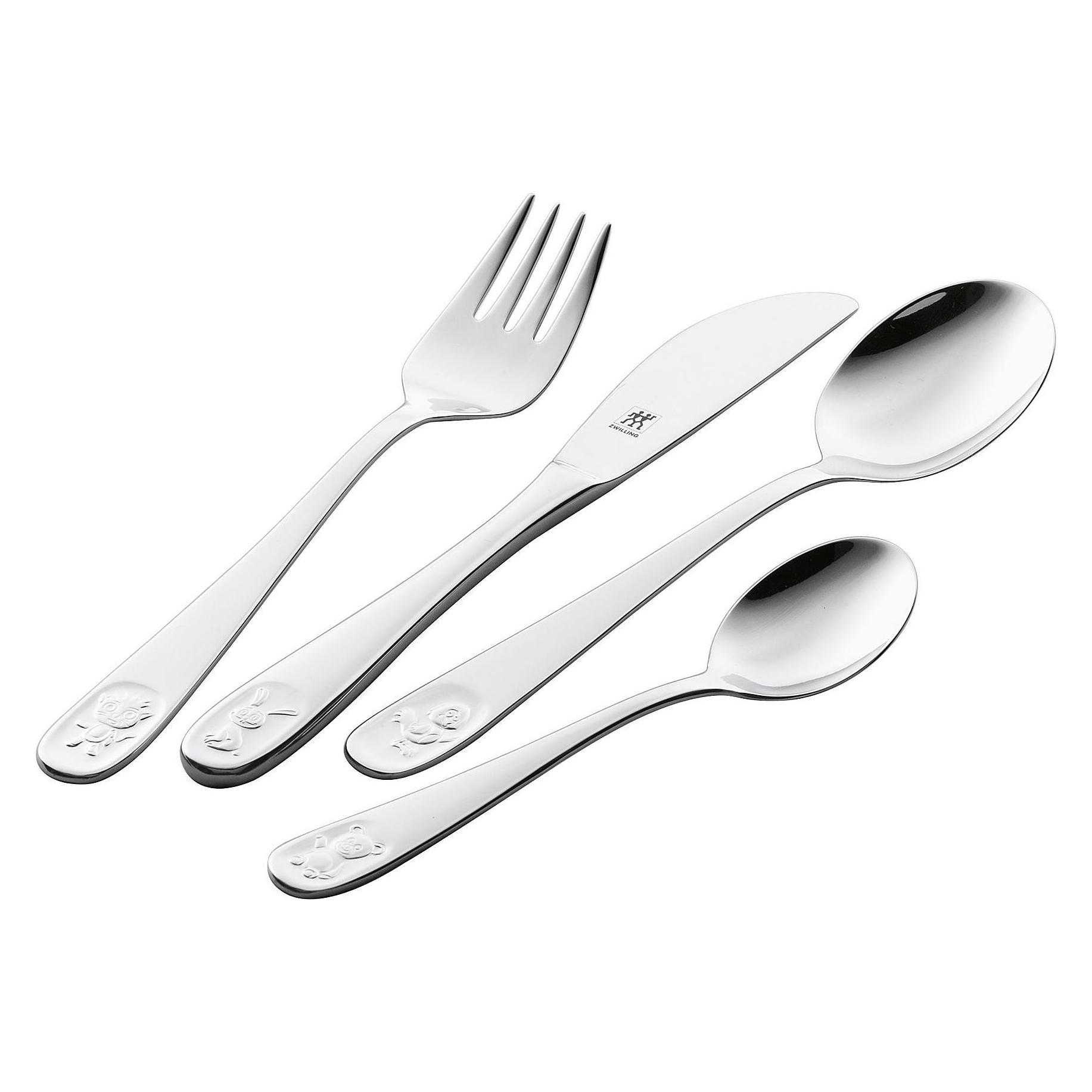 Zwilling, Kinderservies + Bestek, Bino Es 4-delige Bestekset Voor Kinderen