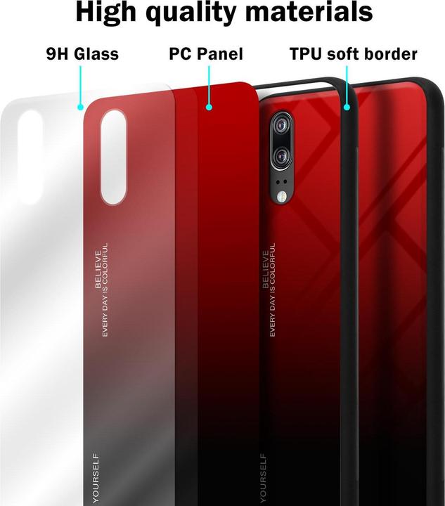 Produktbild Cadorabo TPU 2 Farben Glas Cover (Cubot P20)