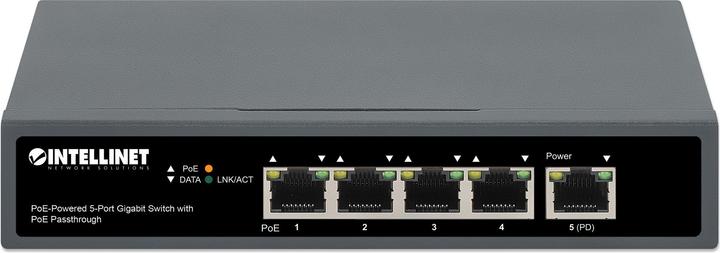 Produktbild Intellinet PoE-Powered 5-Port-Gigabit-Switch mit PoE-Passthrough