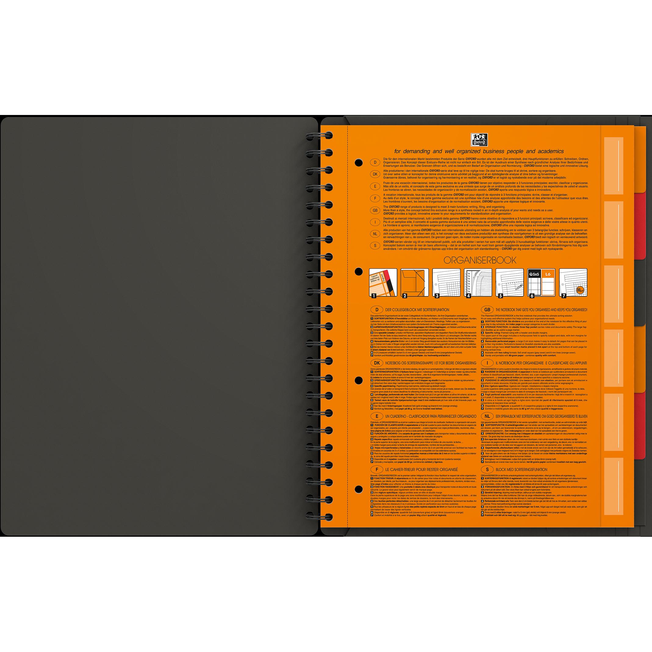 Thumbnail - Oxford, Heft + Block, Organizerbook (A4+, Kariert, Weicher Einband)