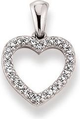 Image du produit Natsumi Schmuck Pendentif coeur diamant or blanc 18K/750 (Or blanc 750/18 K)