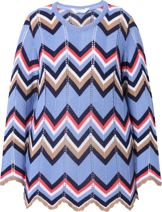 Actual product image Miamoda Sweater in classic fit with serrated pattern (50, 52)