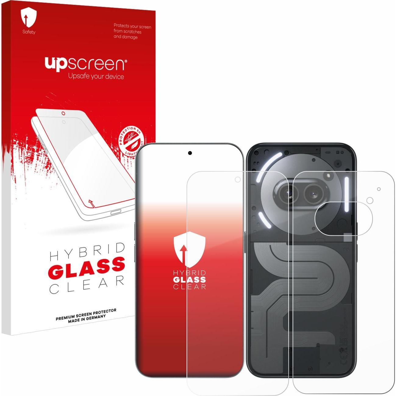upscreen Schutzglas Schutzfolie Glas Folie Displayschutz klar (1 Stück, Nothing Phone (2a)), Smartphone Schutzfolie, Tra...