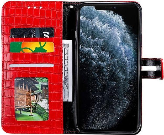 Produktbild MU Style Leder Bookcover Hülle mit Krokodilmuster (Apple iPhone 13 Pro)